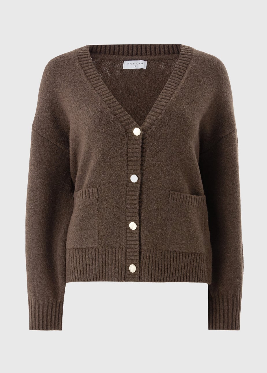 Brown Button Cardigan