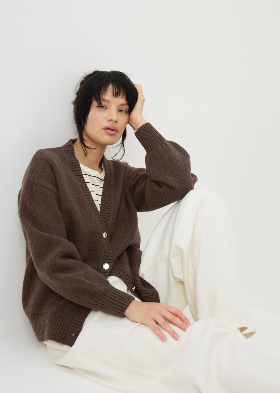 Brown Button Cardigan