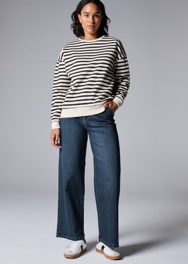 Darkwash Stretch Wide Leg Jeans