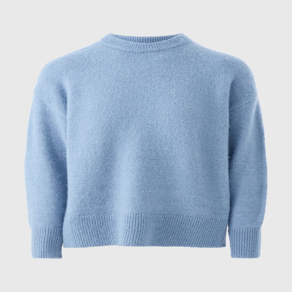 Light Blue Oversized Fluffy Knit Jumper