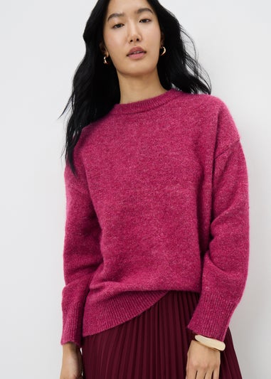 Raspberry Oversized Fluffy Jumper
