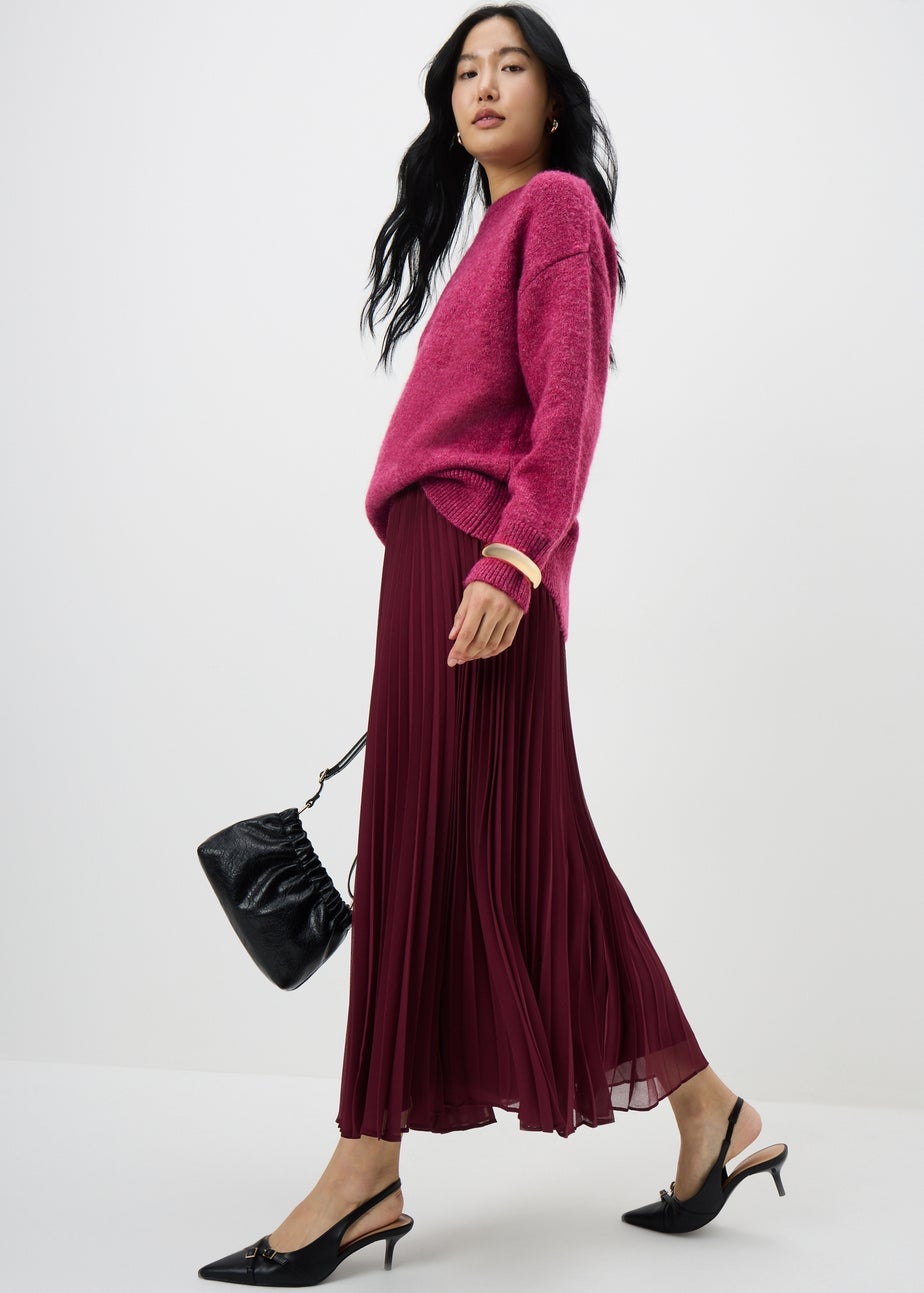 Raspberry Oversized Fluffy Jumper