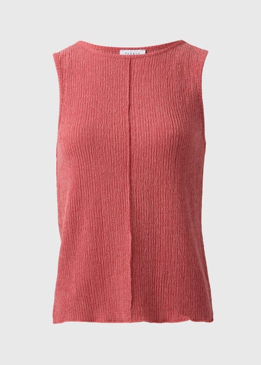 Pink Textured Seam Vest Top