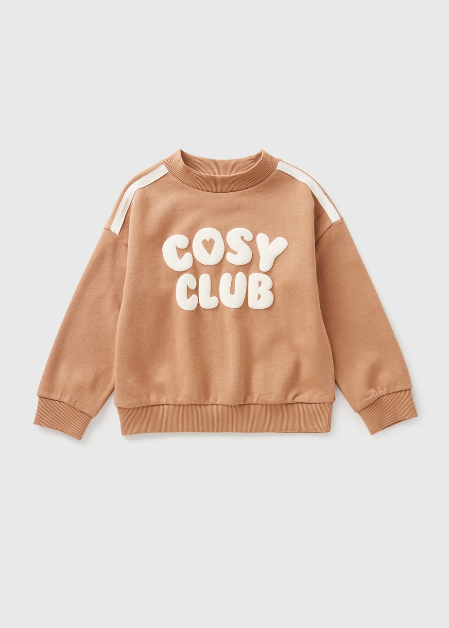 Girls Beige Cosy Club Sweatshirt (7-15yrs)