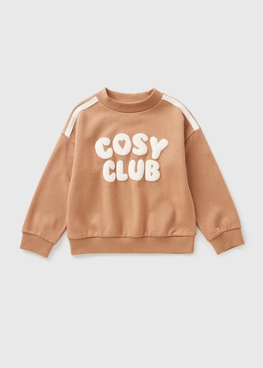 Girls Beige Cosy Club Sweatshirt (7-15yrs)