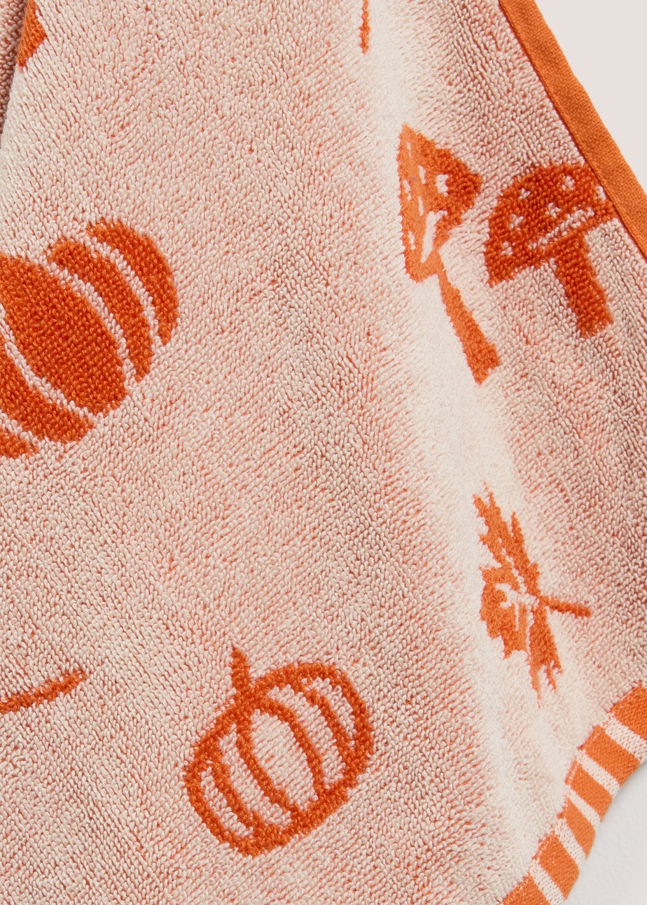 Orange Autumn Hand Towel