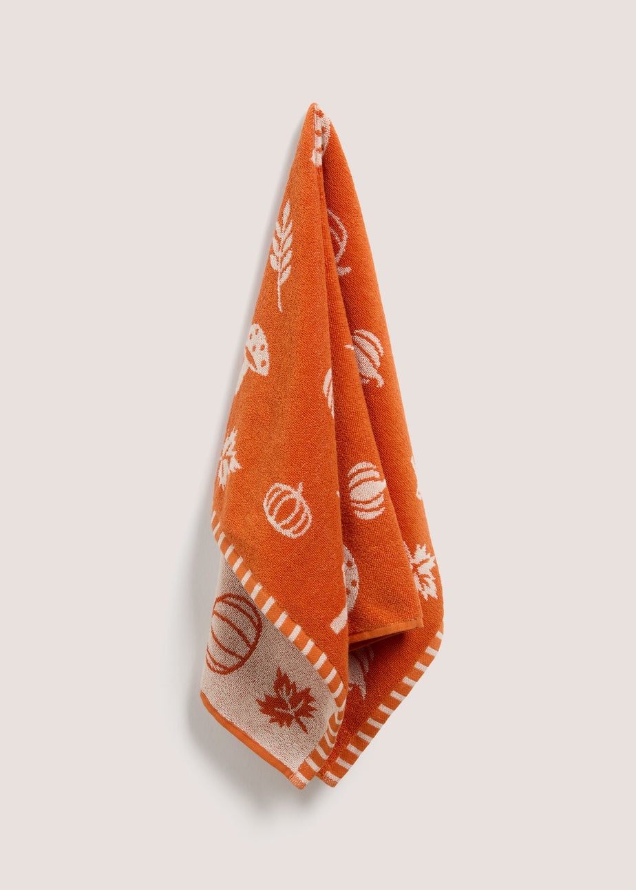 Orange Autumn Hand Towel