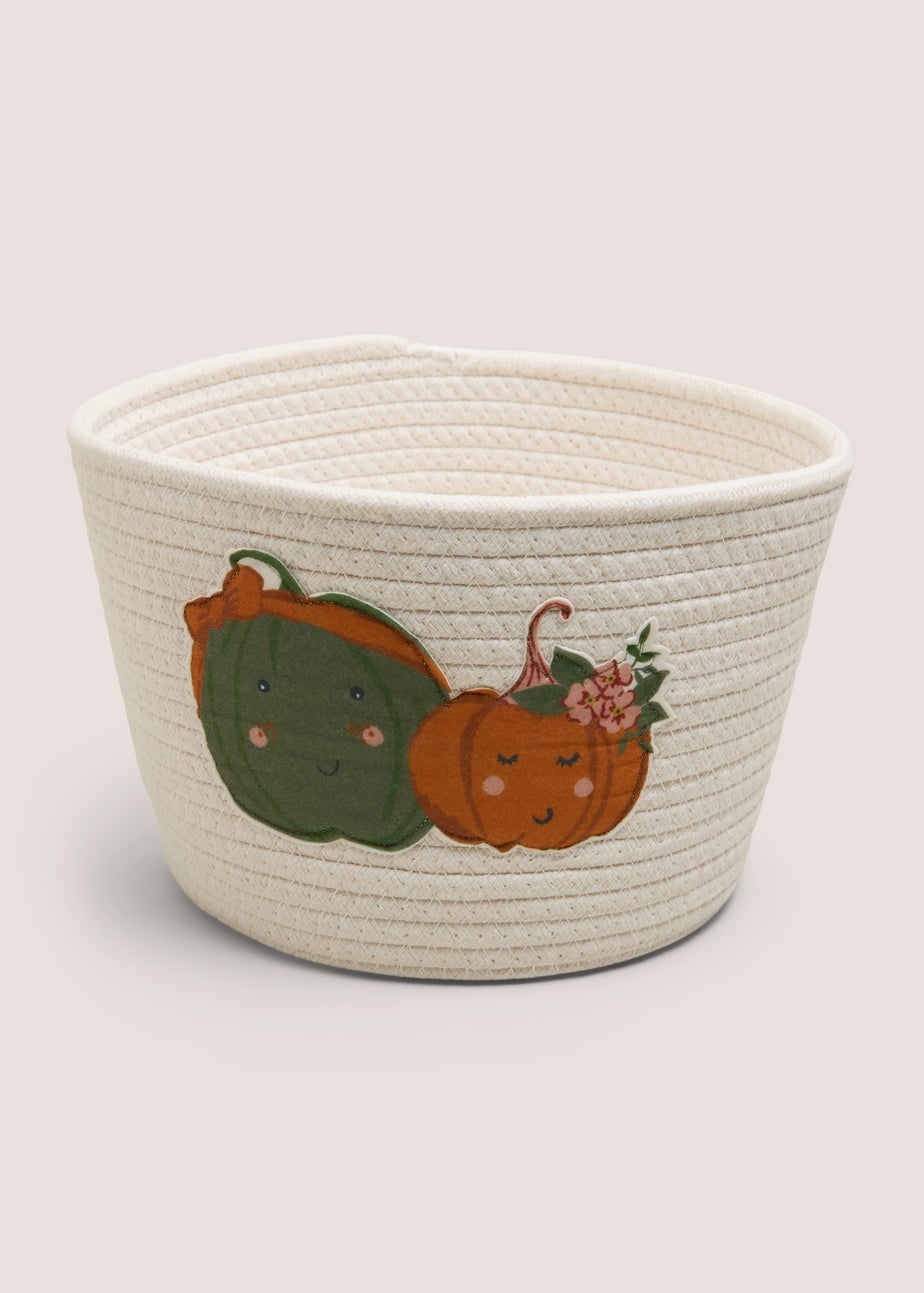 Cream Character Pumpkin Basket