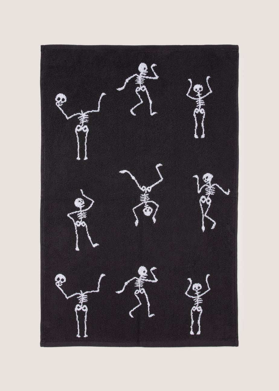 Black Skeleton Hand Towel