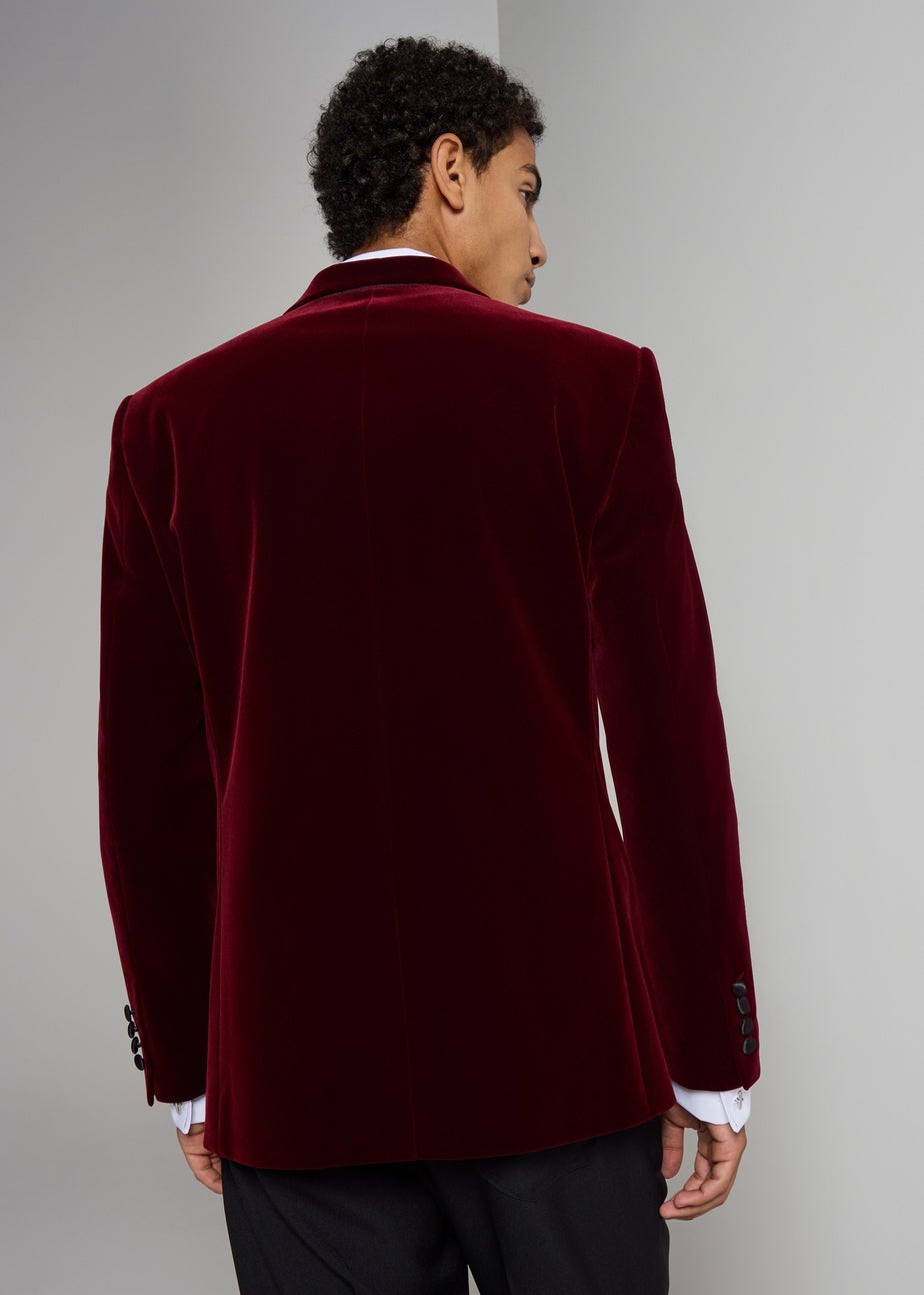 Taylor & Wright Burgundy Velvet Blazer