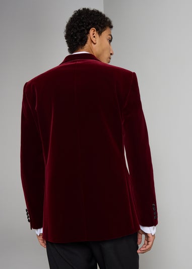 Taylor & Wright Burgundy Velvet Blazer