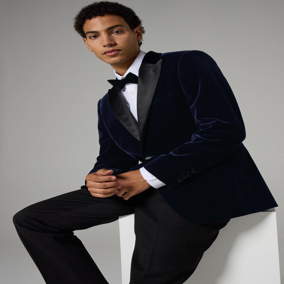 Taylor & Wright Navy Velvet Blazer