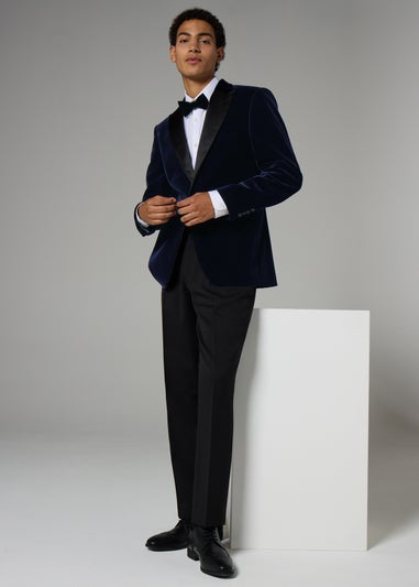Taylor & Wright Navy Velvet Blazer