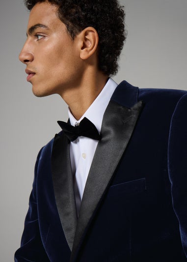 Taylor & Wright Navy Velvet Blazer