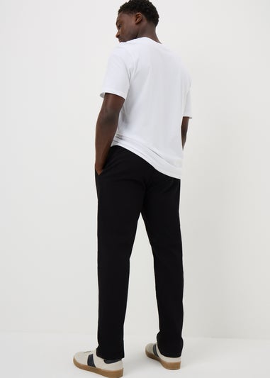 Black Pleated Chinos