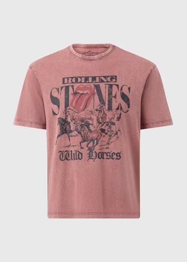 Rolling Stones Burgundy Washed T-Shirt