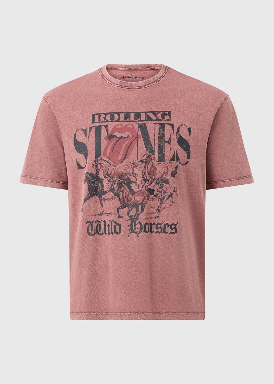 Rolling Stones Burgundy Washed T-Shirt