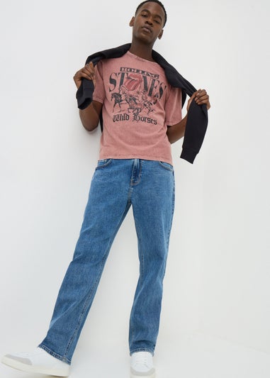 Rolling Stones Burgundy Washed T-Shirt