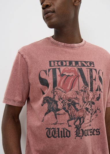 Rolling Stones Burgundy Washed T-Shirt