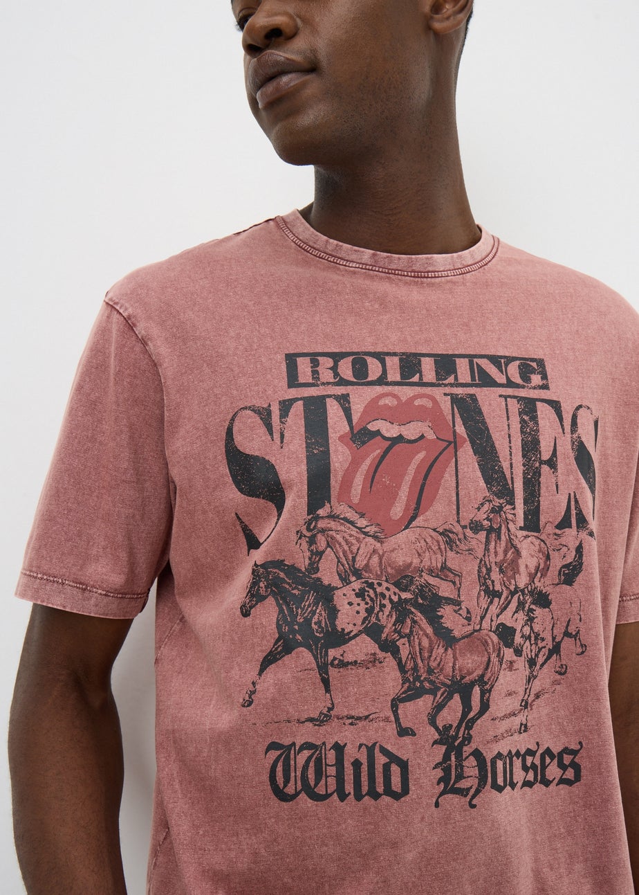 Rolling Stones Burgundy Washed T-Shirt