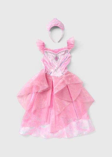 Girls Pink Bubble Witch Costume (4-13yrs)