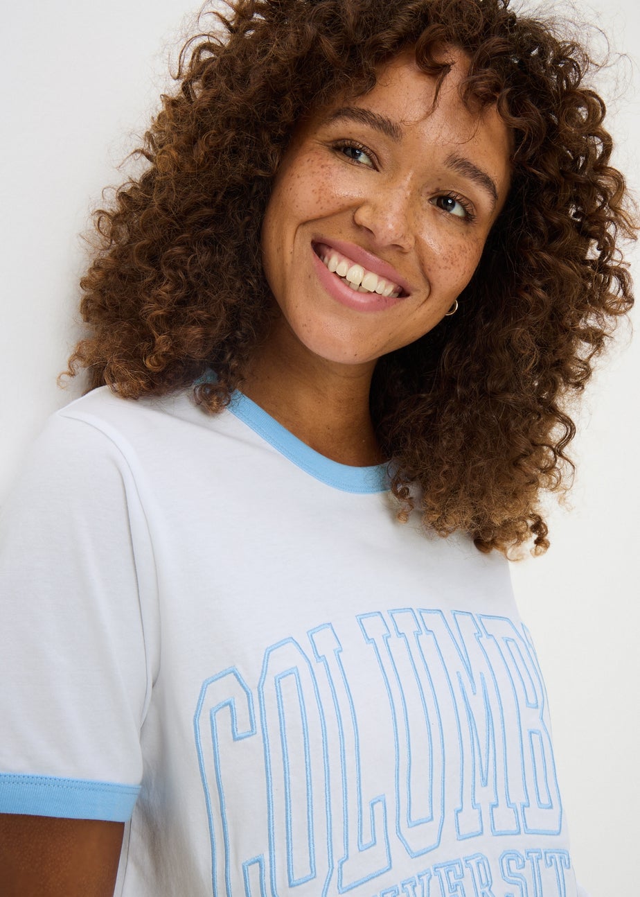 Blue Columbia Ringer T-Shirt