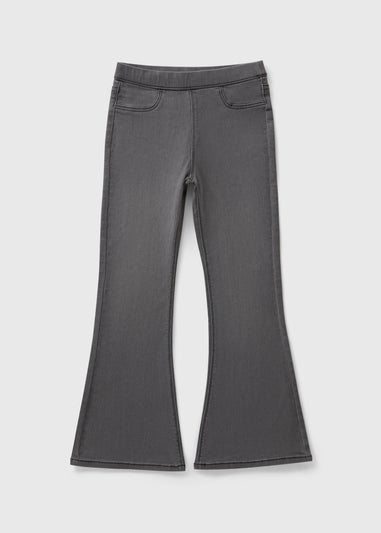 Girls Grey Flare Jeggings (7-15yrs)