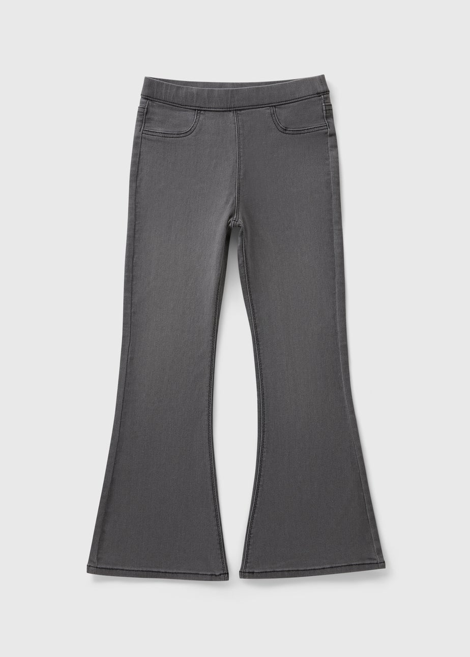 Girls Grey Flare Jeggings (7-15yrs)