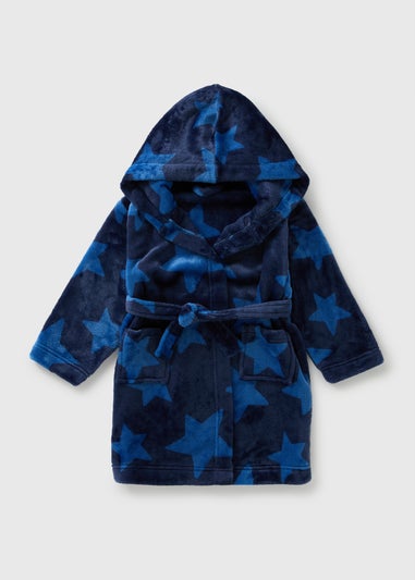 Boys Blue Star Dressing Gown (1-13yrs)