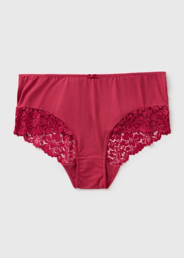 Burgundy Lace Midi Knickers
