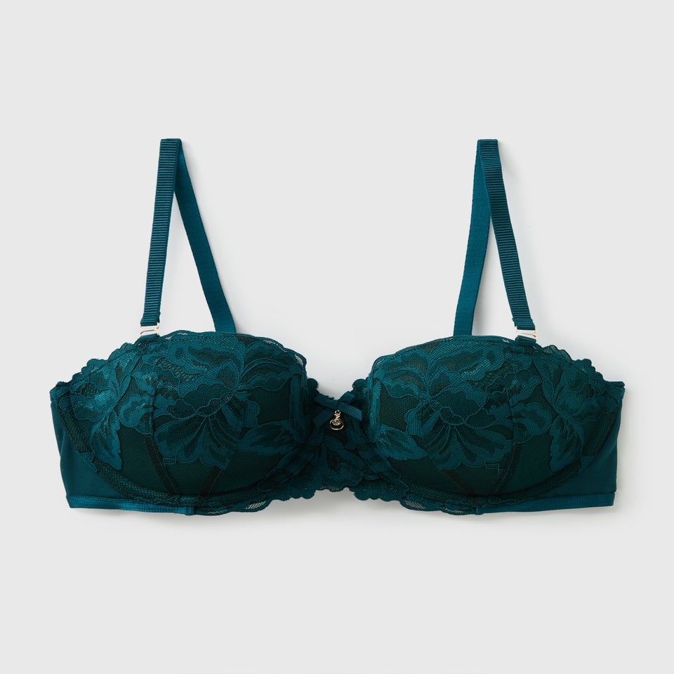 Teal Co Ord Balcony Bra