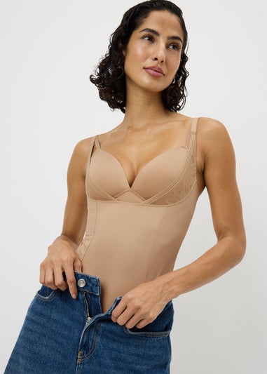 Nude Firm Control Shaping Wear Your Own Bra Bodysuit