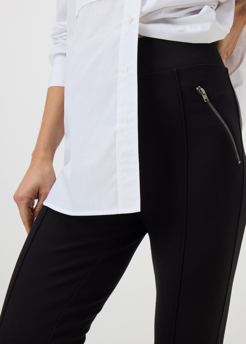 Black Zip Leggings