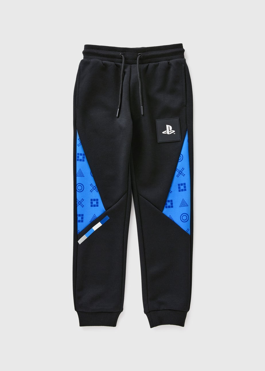 Boys Black Playstation Track Jogging Bottoms (5-13yrs)