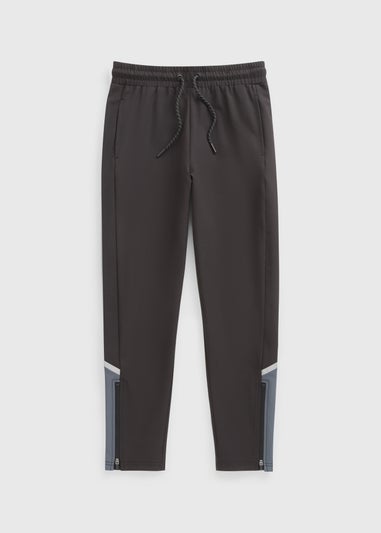 Boys Black Woven Panel Joggers (7-15yrs)