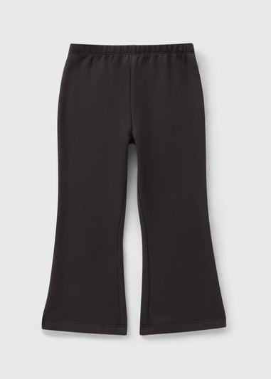Girls Charcoal Grey Brushed Flare Trousers (1-7yrs)