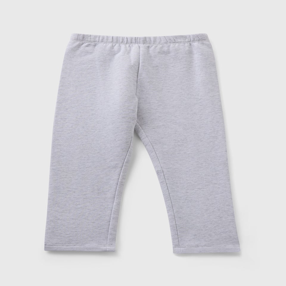 Girls Grey Brushed Leggings (1-7yrs)