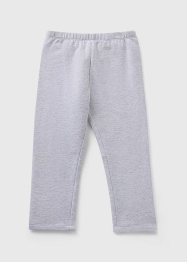 Girls Grey Brushed Leggings (1-7yrs)
