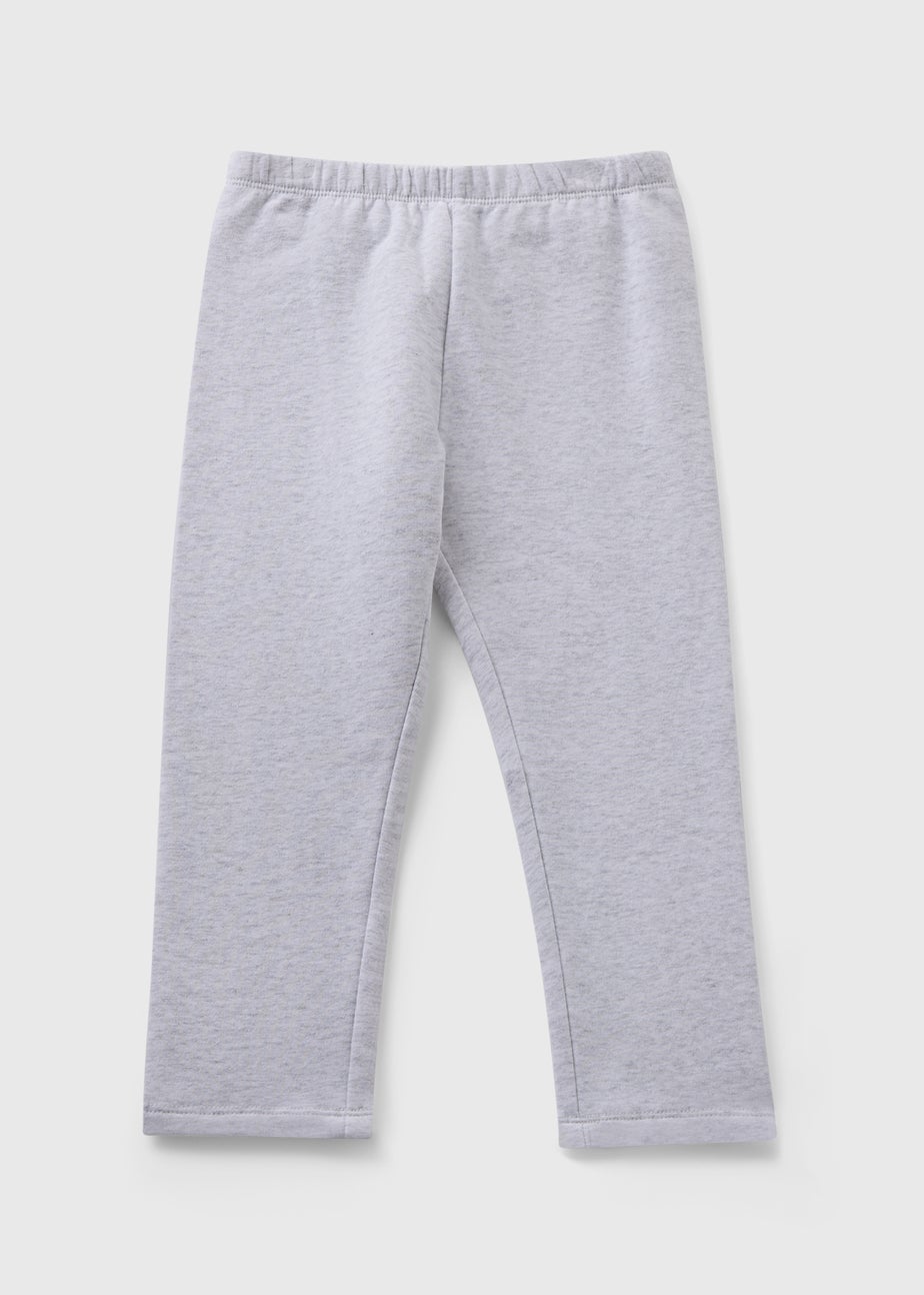 Girls Grey Brushed Leggings (1-7yrs)