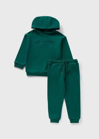 Boys Green Sporting Club Hoodie & Jogging Bottom Set (1-7yrs)
