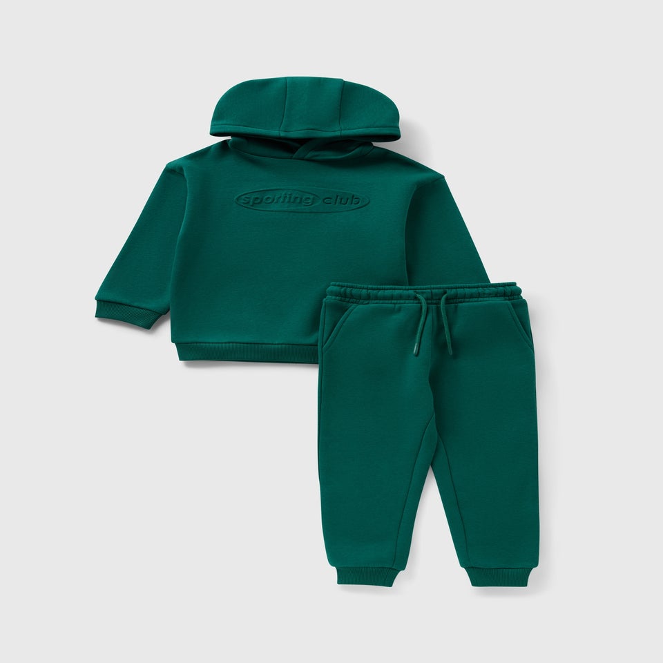 Boys Green Sporting Club Hoodie & Jogging Bottom Set (1-7yrs)