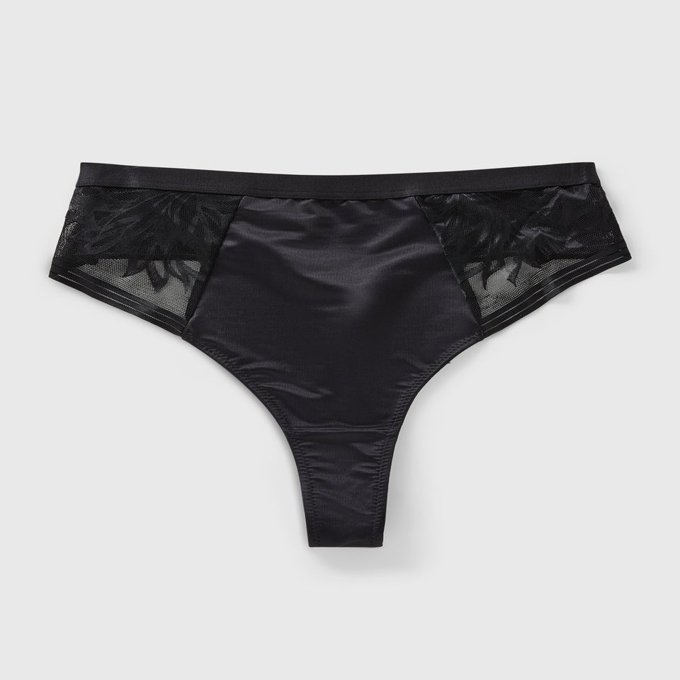 Black Firm Control Shaping Thong