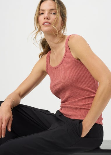 Brown Sparkle Vest Top