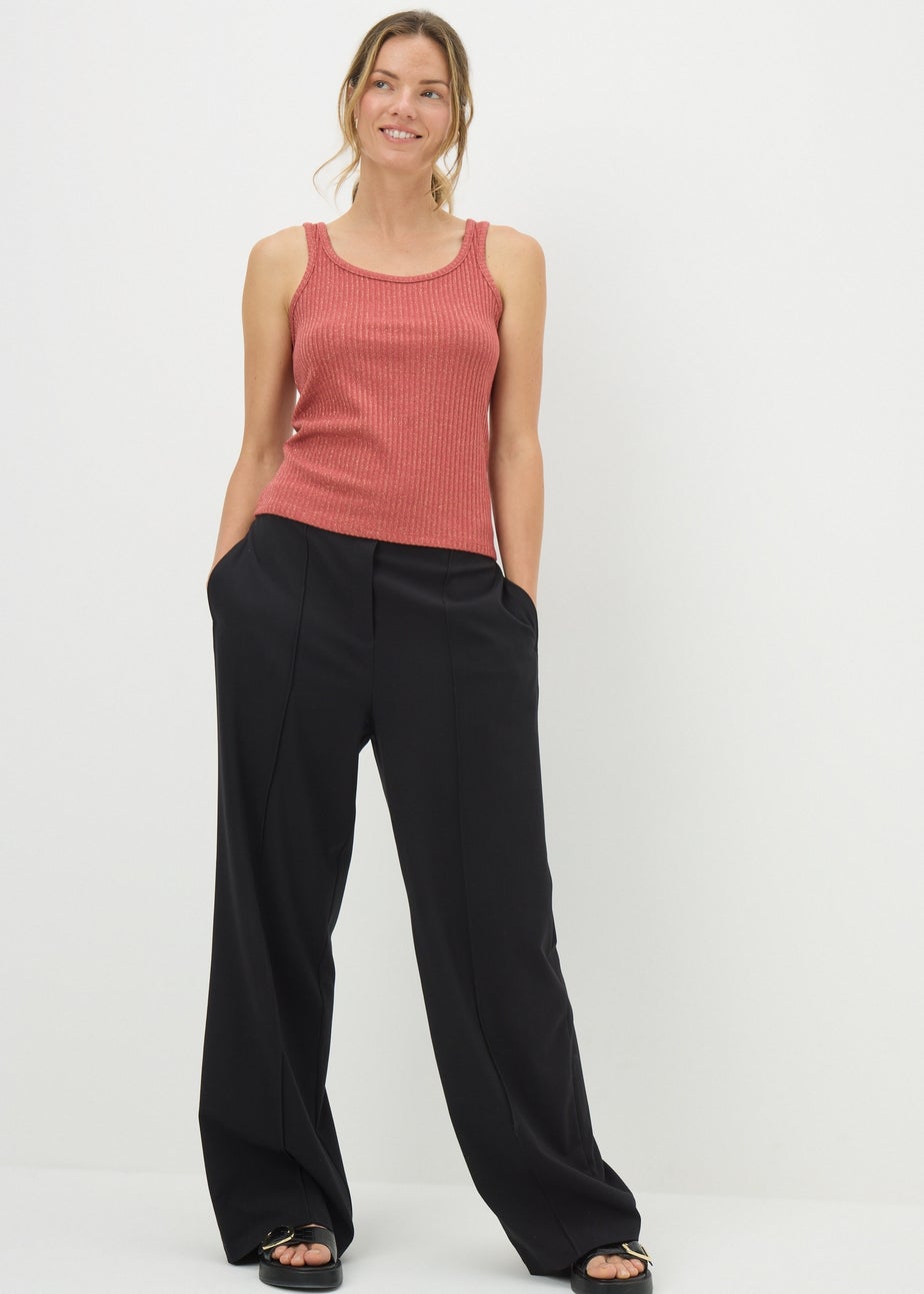 Brown Sparkle Vest Top