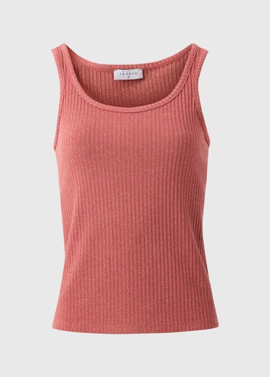 Brown Sparkle Vest Top