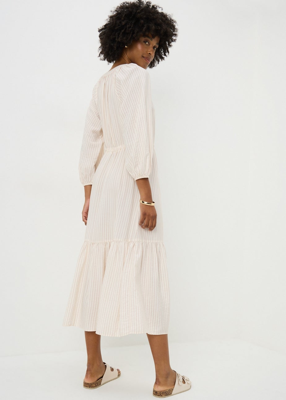 Pink Stripe Raglan Shirt Dress