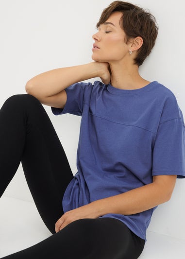Dark Blue Longline T-shirt
