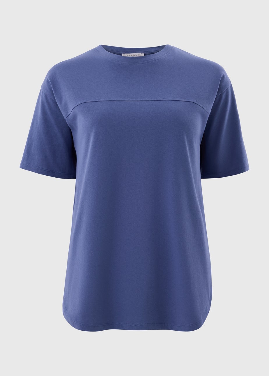 Dark Blue Longline T-shirt