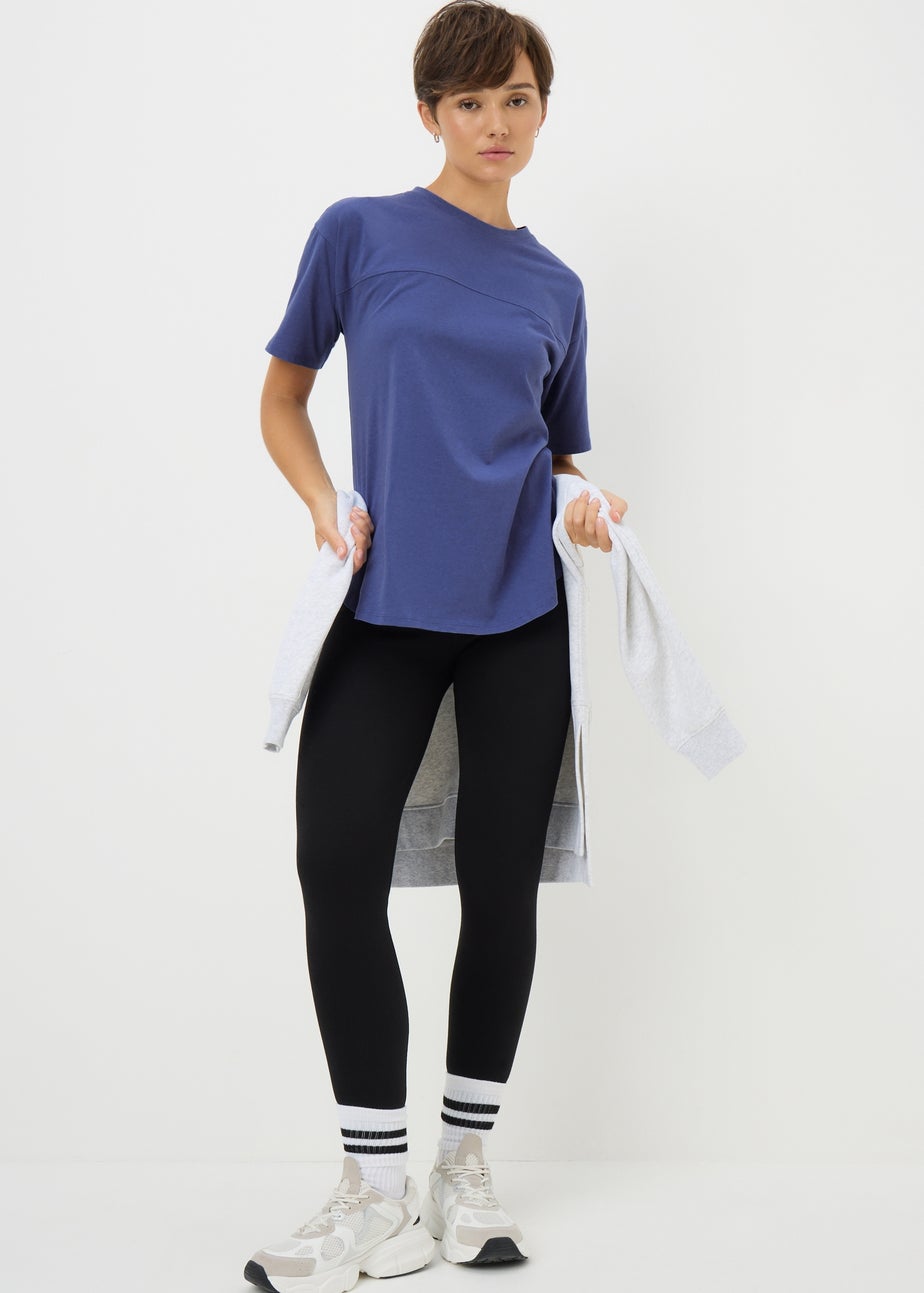 Dark Blue Longline T-shirt