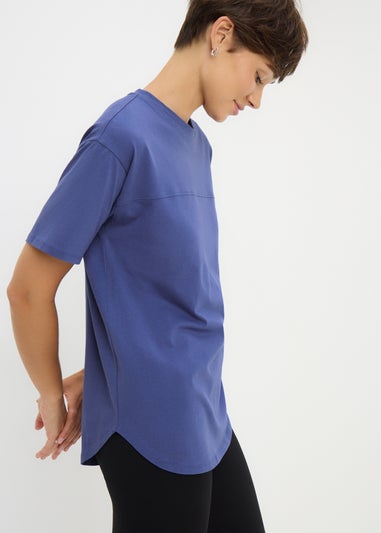 Dark Blue Longline T-shirt